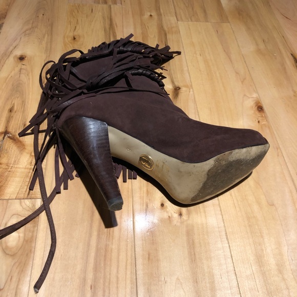 Bebe brown fringe high heels - Picture 4 of 4